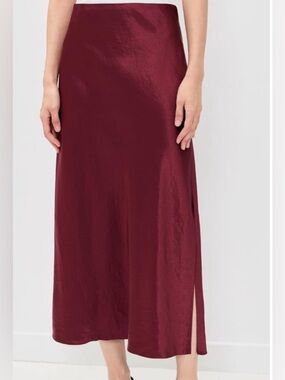 Vince Side Slit Slip Skirt